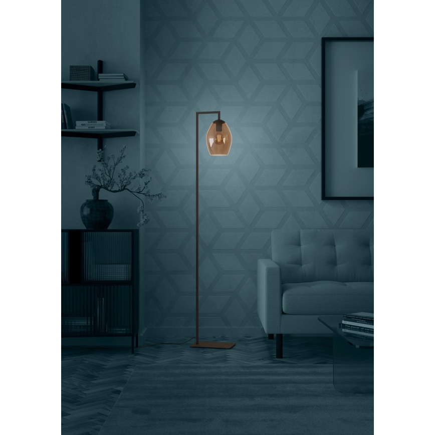 Eglo - Staande Lamp 1xE27/40W/230V bruin