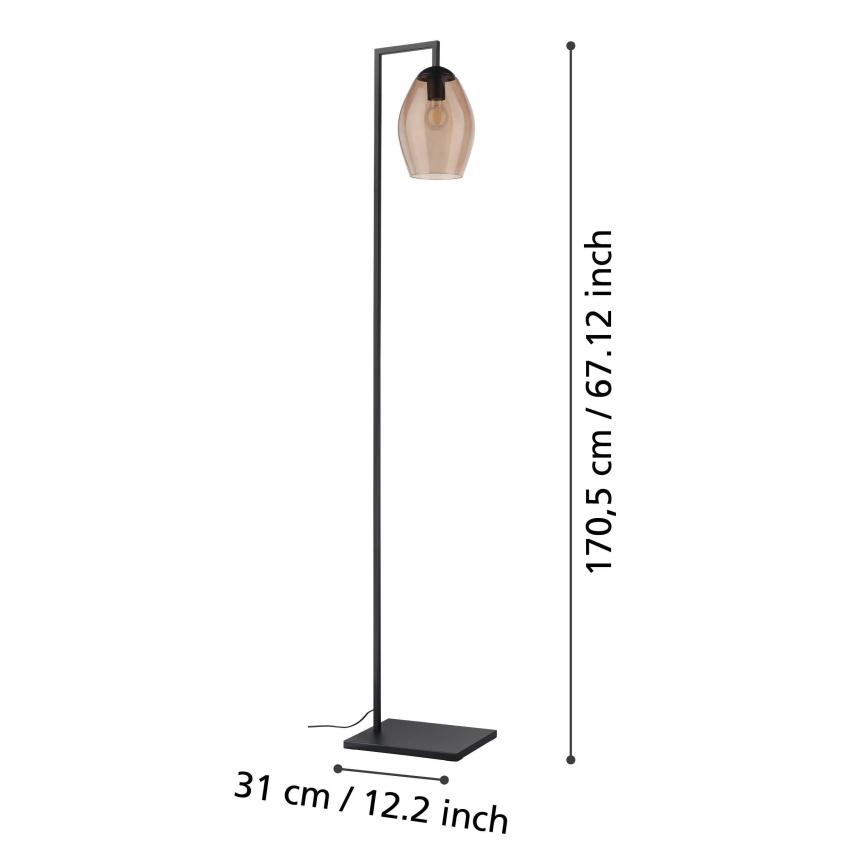Eglo - Staande Lamp 1xE27/40W/230V bruin