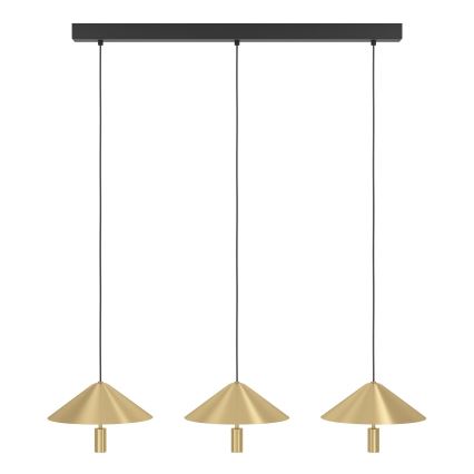 Eglo - Dimbare LED hanglamp aan een koord 3xLED/12W/230V 3000K goud