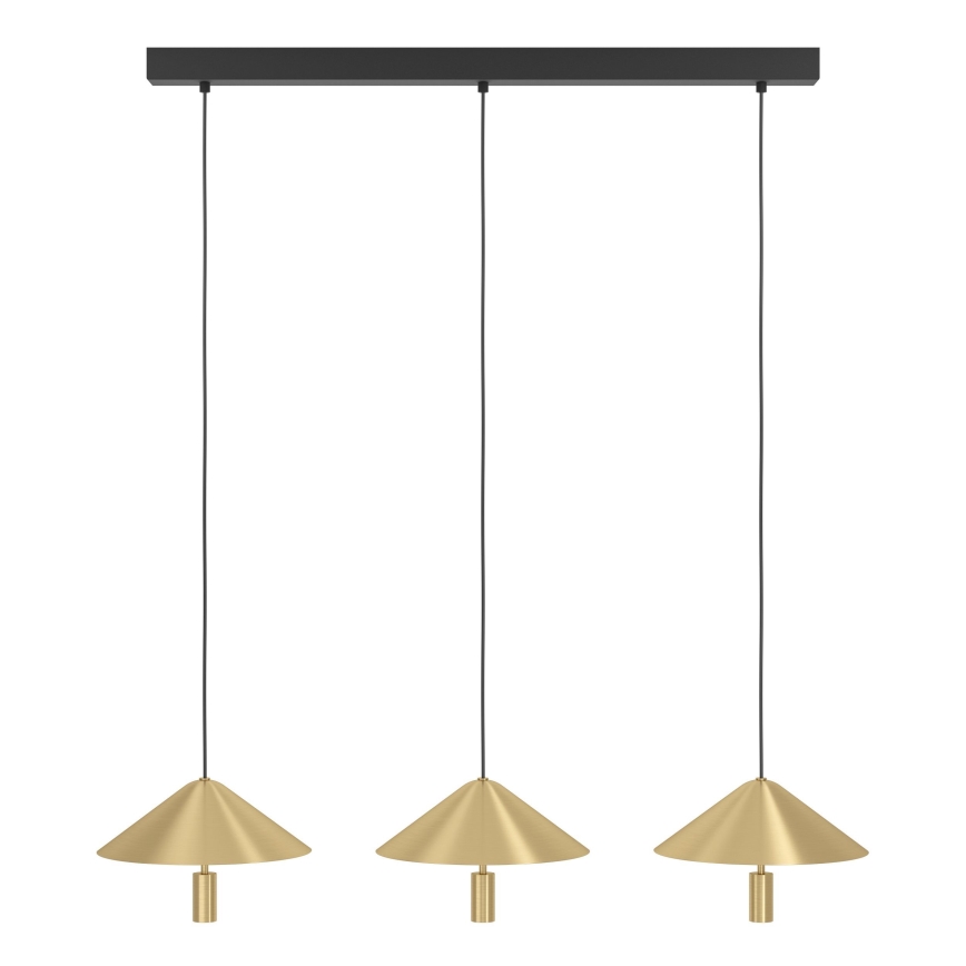 Eglo - Dimbare LED hanglamp aan een koord 3xLED/12W/230V 3000K goud