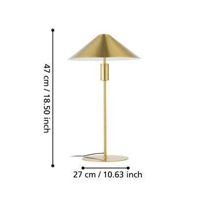 Eglo - Dimbare LED tafellamp LED/12W/230V 3000K goud
