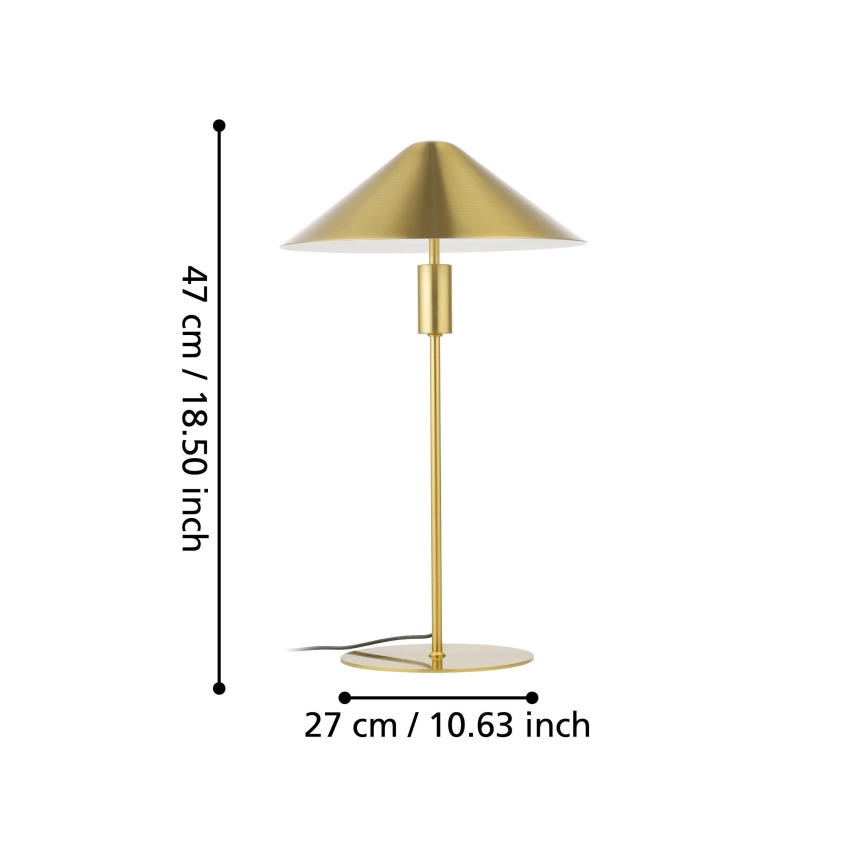 Eglo - Dimbare LED tafellamp LED/12W/230V 3000K goud
