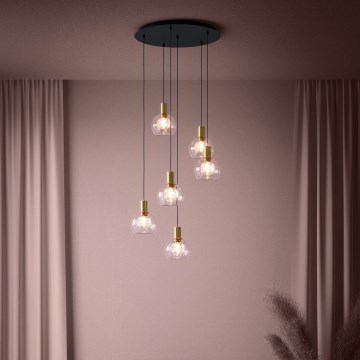Eglo 390279 - Dimbare LED hanglamp aan een koord 6xLED/5,4W/230V 3000K diameter 54 cm goud