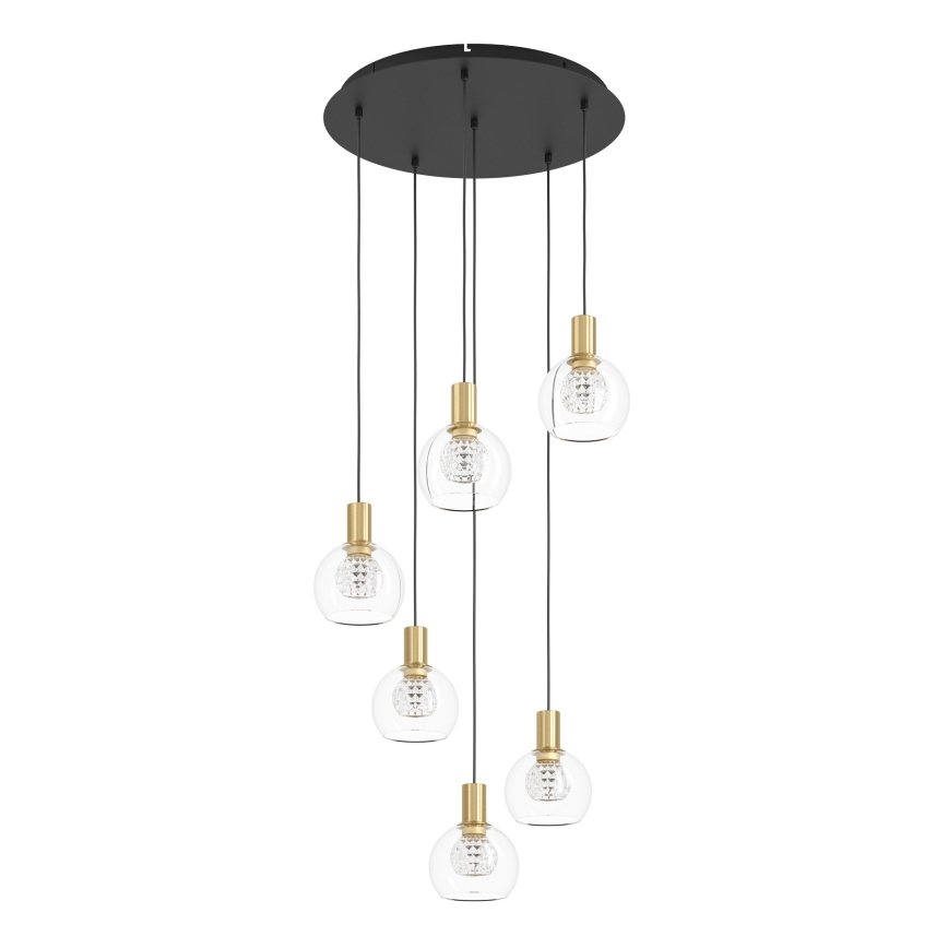 Eglo 390279 - Dimbare LED hanglamp aan een koord 6xLED/5,4W/230V 3000K diameter 54 cm goud