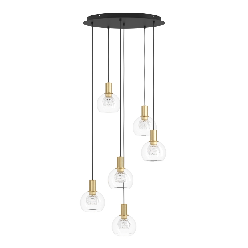 Eglo 390279 - Dimbare LED hanglamp aan een koord 6xLED/5,4W/230V 3000K diameter 54 cm goud