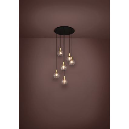 Eglo 390279 - Dimbare LED hanglamp aan een koord 6xLED/5,4W/230V 3000K diameter 54 cm goud