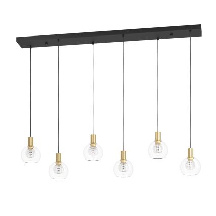 Eglo - Dimbare LED hanglamp aan een koord 6xLED/5,4W/230V 3000K goud