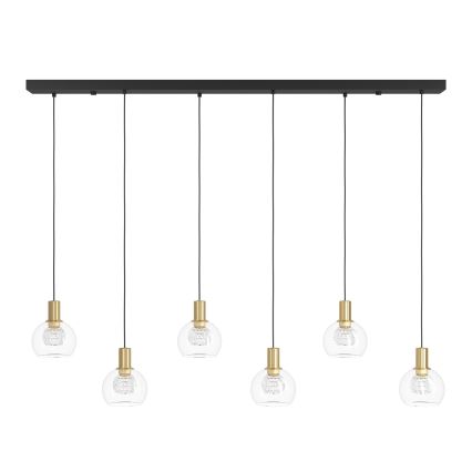 Eglo - Dimbare LED hanglamp aan een koord 6xLED/5,4W/230V 3000K goud