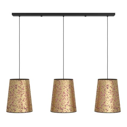 Eglo - Hanglamp aan een koord 3xE27/25W/230V goud/roze