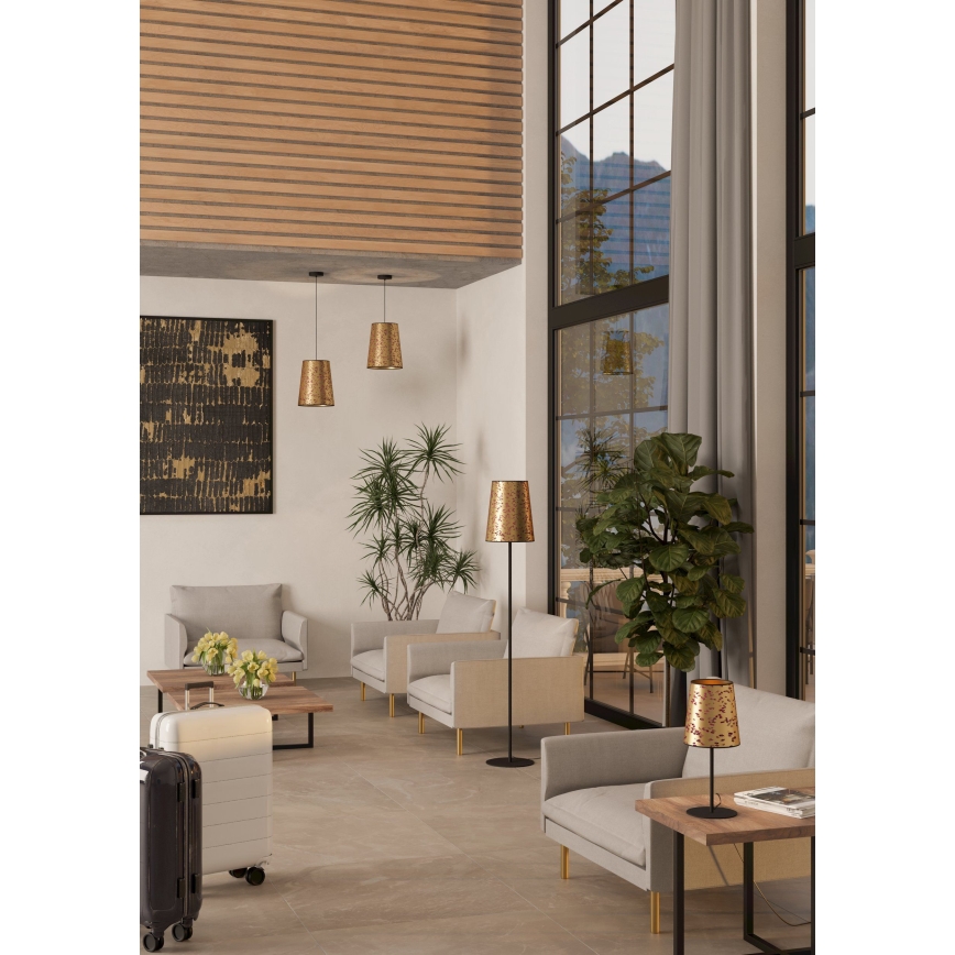 Eglo - Staande Lamp 1xE27/25W/230V goud/roze