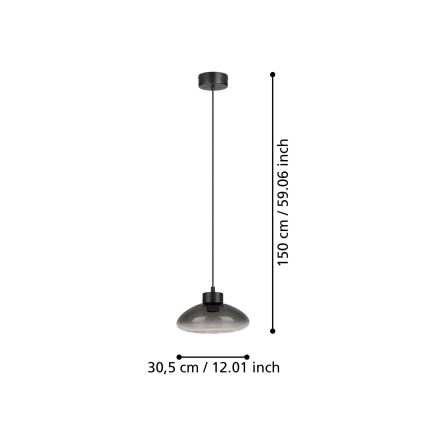 Eglo - Dimbare LED hanglamp aan een koord LED/5,4W/230V 2700K gerookt
