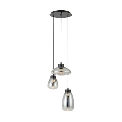 Eglo - Dimbare LED hanglamp aan een koord 3xLED/5,4W/230V 2700K gerookt
