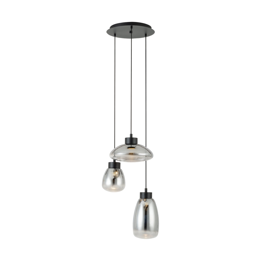 Eglo - Dimbare LED hanglamp aan een koord 3xLED/5,4W/230V 2700K gerookt