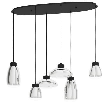 Eglo - Dimbare LED hanglamp aan een koord 6xLED/5,4W/230V 2700K gerookt
