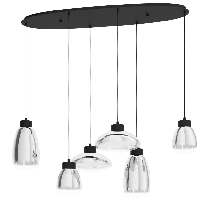 Eglo - Dimbare LED hanglamp aan een koord 6xLED/5,4W/230V 2700K gerookt