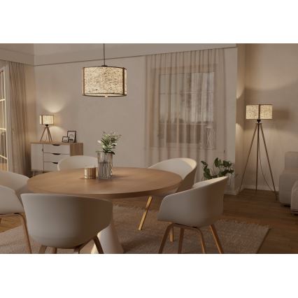 Eglo - Hanglamp aan een koord 1xE27/25W/230V beige