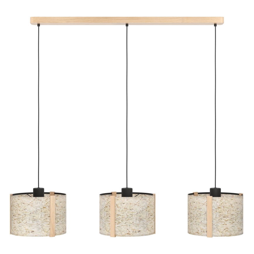 Eglo - Hanglamp aan een koord 3xE27/25W/230V beige
