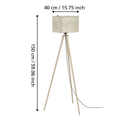 Eglo - Staande Lamp 1xE27/25W/230V beige