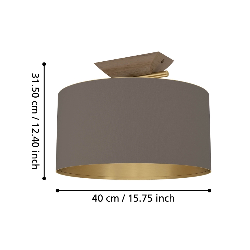 Eglo - Plafondlamp 1xE27/40W/230V bruin/goud