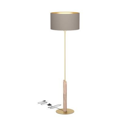Eglo - Staande Lamp 1xE27/40W/230V bruin/goud