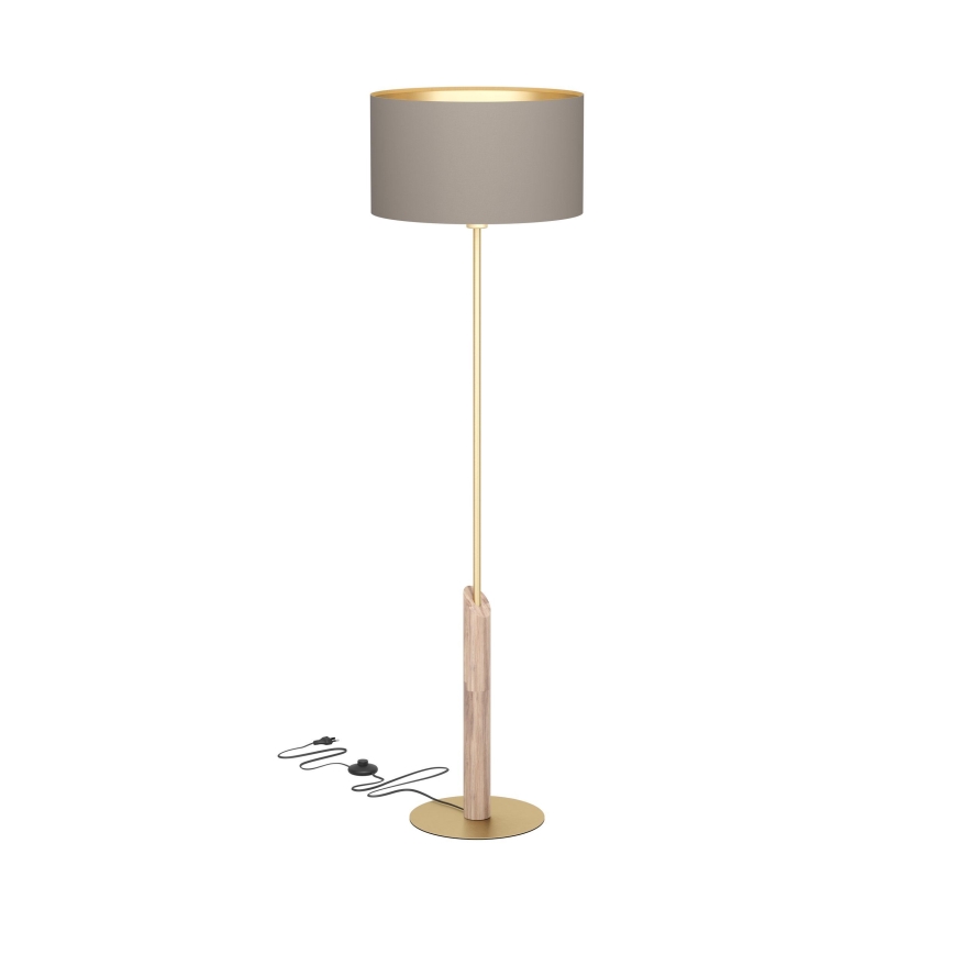 Eglo - Staande Lamp 1xE27/40W/230V bruin/goud