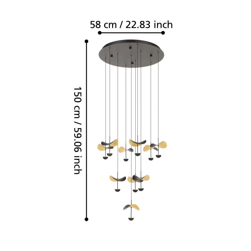 Eglo - Dimbare LED hanglamp aan een koord 10xLED/2,3W/230V 3000K diameter 58 cm