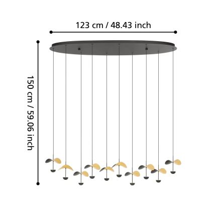 Eglo - Dimbare LED hanglamp aan een koord 10xLED/2,3W/230V 3000K
