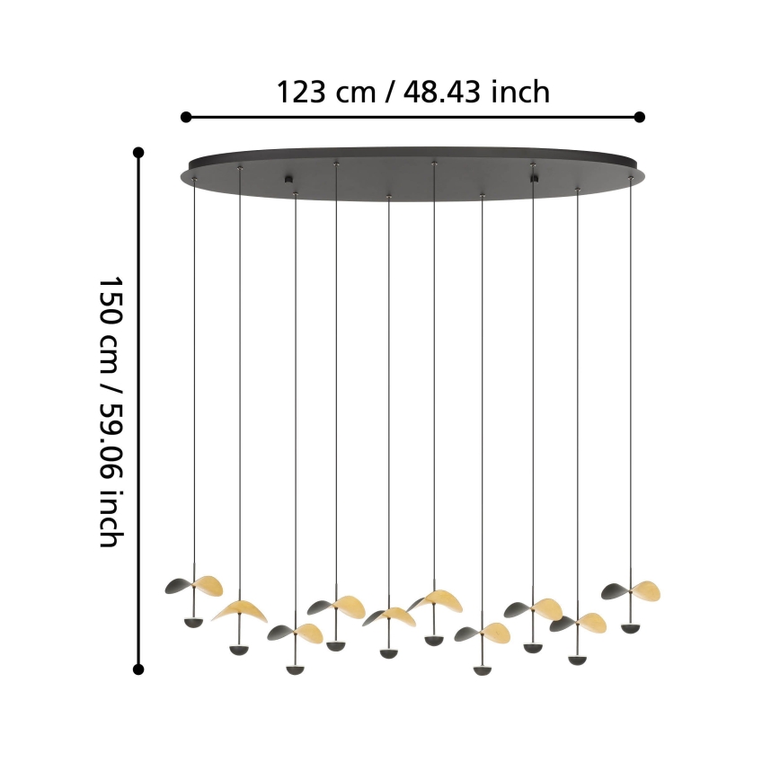 Eglo - Dimbare LED hanglamp aan een koord 10xLED/2,3W/230V 3000K
