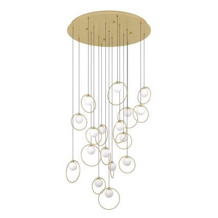 Eglo - Dimbare LED hanglamp aan een koord 17xLED/3W/230V 3000K diameter 78 cm goud