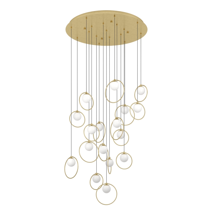 Eglo - Dimbare LED hanglamp aan een koord 17xLED/3W/230V 3000K diameter 78 cm goud