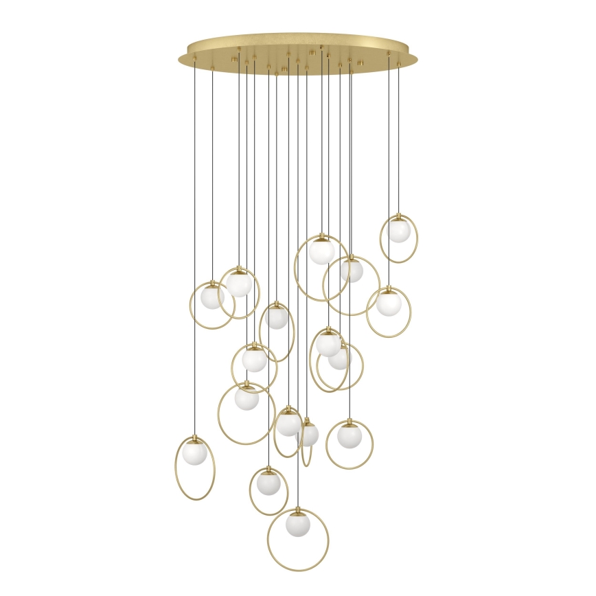 Eglo - Dimbare LED hanglamp aan een koord 17xLED/3W/230V 3000K diameter 78 cm goud
