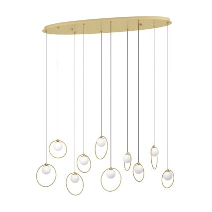 Eglo - Dimbare LED hanglamp aan een koord 10xLED/3W/230V 3000K goud