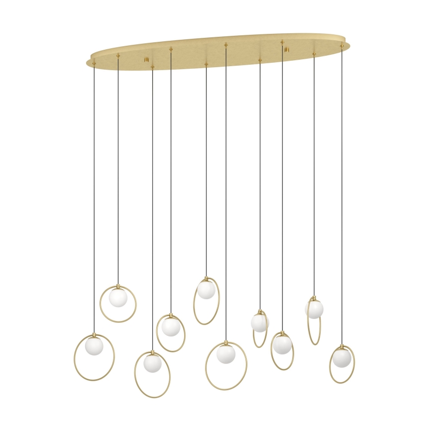 Eglo - Dimbare LED hanglamp aan een koord 10xLED/3W/230V 3000K goud