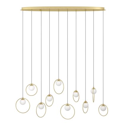 Eglo - Dimbare LED hanglamp aan een koord 10xLED/3W/230V 3000K goud