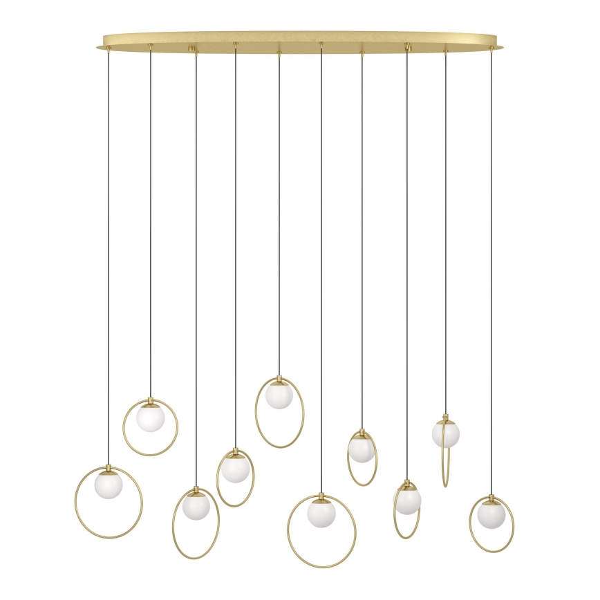 Eglo - Dimbare LED hanglamp aan een koord 10xLED/3W/230V 3000K goud