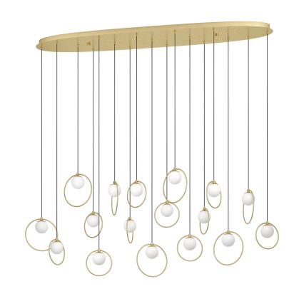 Eglo - Dimbare LED hanglamp aan een koord 17xLED/3W/230V 3000K goud