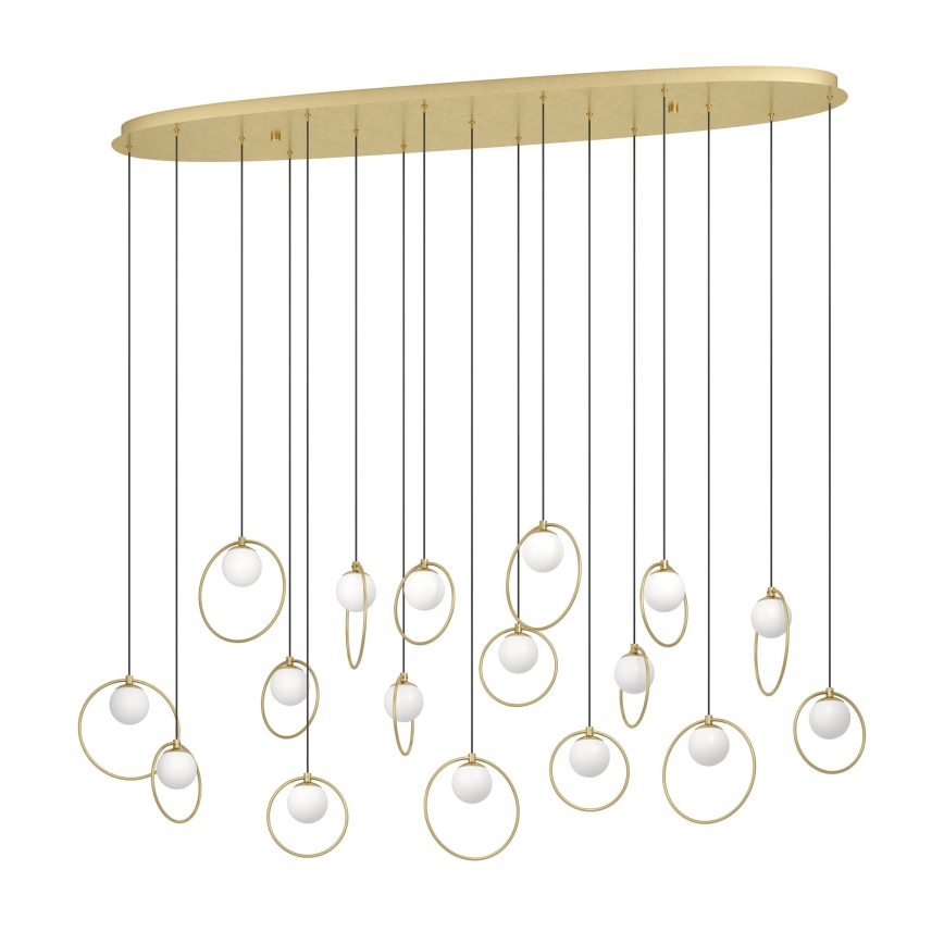 Eglo - Dimbare LED hanglamp aan een koord 17xLED/3W/230V 3000K goud