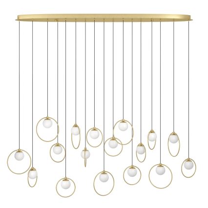 Eglo - Dimbare LED hanglamp aan een koord 17xLED/3W/230V 3000K goud