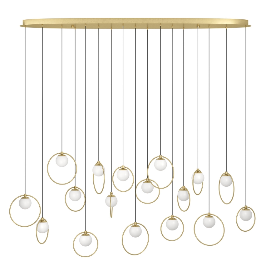 Eglo - Dimbare LED hanglamp aan een koord 17xLED/3W/230V 3000K goud