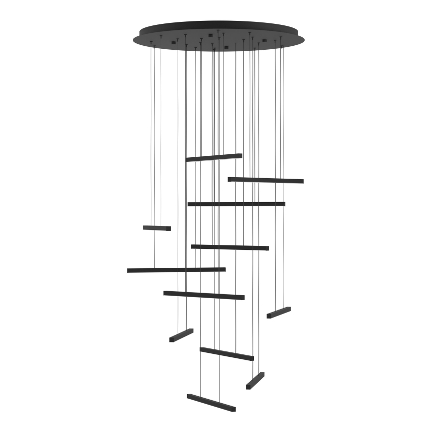 Eglo - Dimbare LED hanglamp aan een koord 12xLED/8,4W/230V 3000K zwart