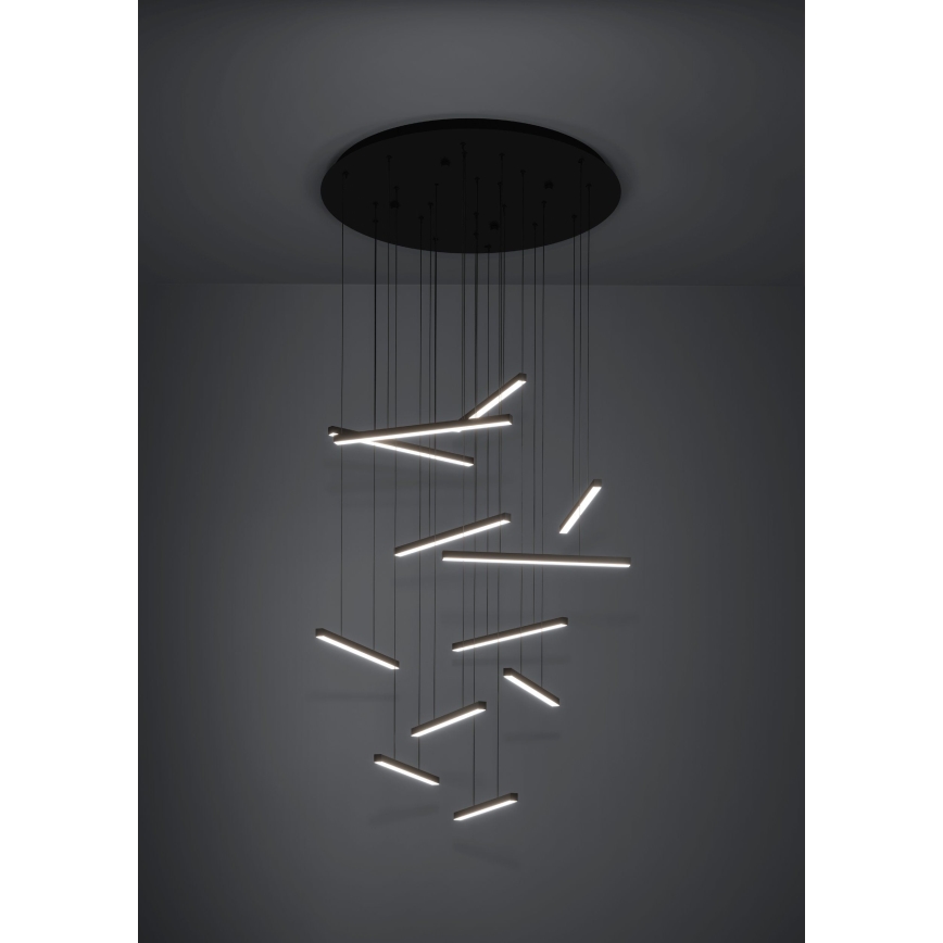 Eglo - Dimbare LED hanglamp aan een koord 12xLED/8,4W/230V 3000K zwart
