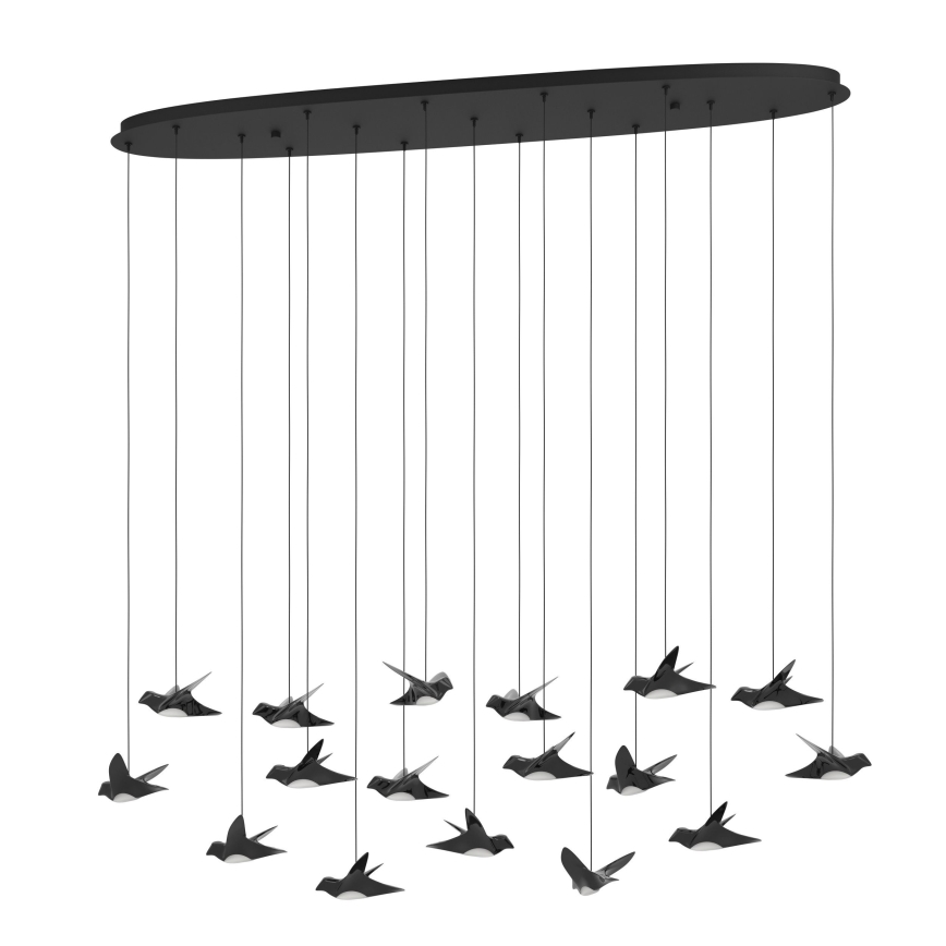 Eglo - Dimbare LED hanglamp aan een koord 17xLED/3W/230V 3000K zwart