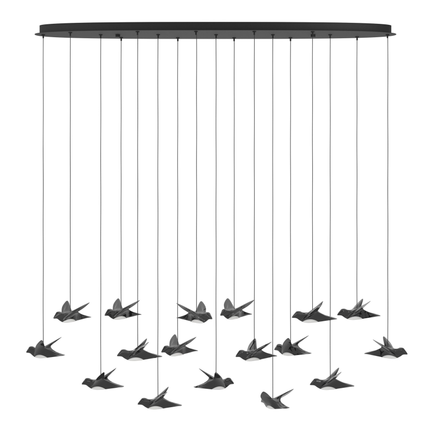 Eglo - Dimbare LED hanglamp aan een koord 17xLED/3W/230V 3000K zwart