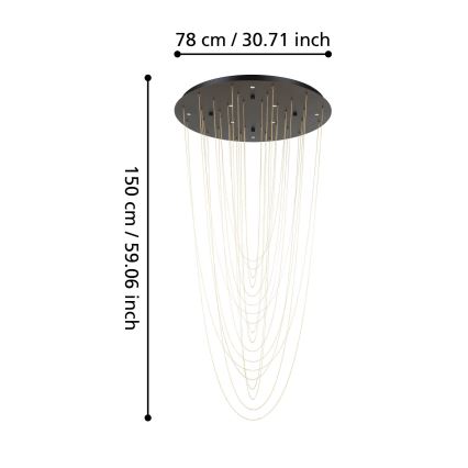 Eglo - Dimbare LED Plafondlamp 8xLED/4,2W/230V 3000K