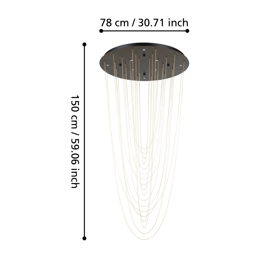 Eglo - Dimbare LED Plafondlamp 8xLED/4,2W/230V 3000K