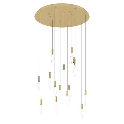 Eglo - Dimbare LED hanglamp aan een koord 16xLED/3,3W/230V 3000K diameter 78 cm goud