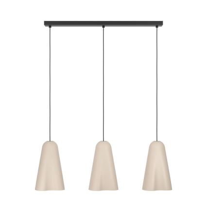 Eglo - Hanglamp aan een koord 3xE27/40W/230V beige