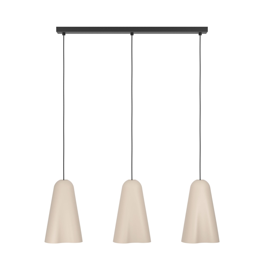 Eglo - Hanglamp aan een koord 3xE27/40W/230V beige