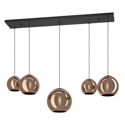 Eglo - Hanglamp aan een koord 5xE27/40W/230V koper