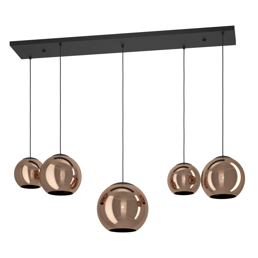 Eglo - Hanglamp aan een koord 5xE27/40W/230V koper